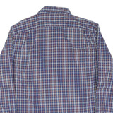 NAUTICA Mens Blue & Maroon Check Shirt 2XL Button Down Long Sleeve Casual