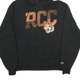 CHAMPION Mens Black Hooded Pullover M RCG Tiger Graphic Hoodie