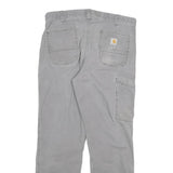 CARHARTT Mens Cotton Blend Grey Relaxed Fit Straight Leg Trousers W36 L32