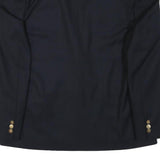 AQUASCUTUM Womens Black Wool Blend Classic Jacket M Button Plain Elegant