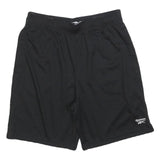 REEBOK Mens Black Sports Shorts M W30 Lightweight Polyester Activewear