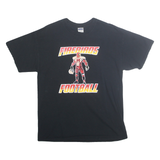 GILDEN Mens Black Firebirds Football Graphic T-Shirt L Short Sleeve Crew Neck