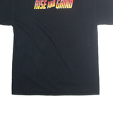 GILDEN Mens Black Firebirds Football Graphic T-Shirt L Short Sleeve Crew Neck