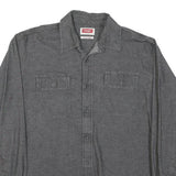 WRANGLER Mens Grey Cotton Blend Shirt M Casual Long Sleeve Button Closure
