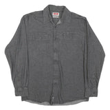 WRANGLER Mens Grey Cotton Blend Shirt M Casual Long Sleeve Button Closure
