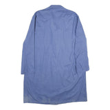 Mens Blue Cotton Button Jacket 2XL Classic Plain Long Sleeve Workwear