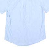 TOMMY HILFIGER Mens Blue Cotton Blend Shirt M Classic Button-Down Collar Short