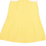 NIKE Court Womens Yellow & White Tennis Dress Blend Jersey Sleeveless Round