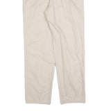 PENDLETON Womens Cotton Blend Cream Relaxed Straight Trousers W34 L30