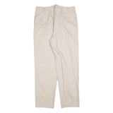 PENDLETON Womens Cotton Blend Cream Relaxed Straight Trousers W34 L30