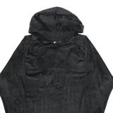 PURE SECRET Womens Black Velvet Hoodie XS Soft Plush Pullover Casual Top