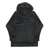 PURE SECRET Womens Black Velvet Hoodie XS Soft Plush Pullover Casual Top