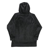 PURE SECRET Womens Black Velvet Hoodie XS Soft Plush Pullover Casual Top