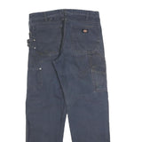 DICKIES Mens Relaxed Fit Navy Blue Workwear Denim Jeans W34 L34 Durable Zip