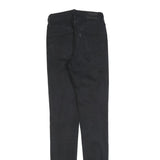 LEVI'S 721 Womens Slim Black Denim Jeans W25 L34 Cotton Blend Zip