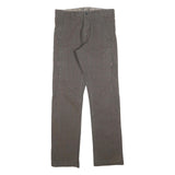 LOS ANGELES STUDIOS Womens Cotton Blend Brown Regular Straight Trousers W34 L34