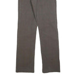 LOS ANGELES STUDIOS Womens Cotton Blend Brown Regular Straight Trousers W34 L34