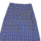 BODEN Womens Blue Floral A-Line Midi Polyester Blend Skirt UK 8