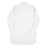 Mens White Cotton Blend Formal Shirt M Long Sleeve Button Collar Classic Fit