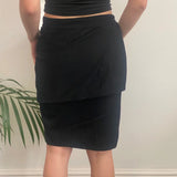 Gianni Versace Mini Skirt - 28W UK 8 Black Wool Blend
