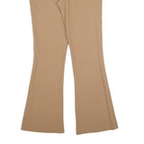 TRUSSARDI Womens Polyester Blend Beige Regular Flared Trousers W32 L32 Office