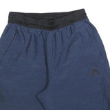 ADIDAS Mens Shorts Blue S W26 Polyester Sports Casual Lightweight