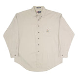 CHAPS RALPH LAUREN Mens Beige Cotton Shirt XL Classic Long Sleeve Button Front