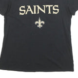 NIKE Womens Black Saints Graphic T-Shirt M Short Sleeve Round Neck Premium
