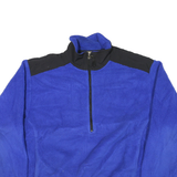 WOOLRICH Mens Blue Black Plain Fleece Pullover Jumper XL Casual Outdoor Warm