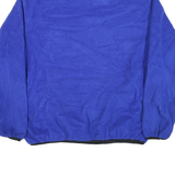 WOOLRICH Mens Blue Black Plain Fleece Pullover Jumper XL Casual Outdoor Warm