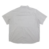 CARHARTT Mens Grey & Light Grey Short Sleeve Work Shirt 2XL Button Down