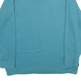 METROPOLITAN Womens Blue Collared L Cotton Blend Sweatshirt Pullover Casual