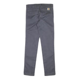 CARHARTT Mens Cotton Blend Grey Slim Straight Trousers W29 L32 Casual Workwear