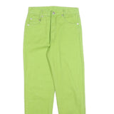NEGIS Womens Jeans Green Regular Straight Denim W26 L28 Zip Cotton Blend