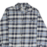 JACHS Mens Blue & Cream Check Shirt M Casual Cotton Blend Long Sleeve Button