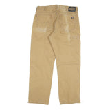 DICKIES Mens Regular Fit Jeans Beige Cotton Blend W36 L31 Workwear Utility
