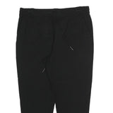 DKNY Womens Joggers Black XL W34 L23 Relaxed Tapered Polyester Blend Drawstring