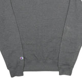 CHAMPION Mens Grey Cotton Blend Crew Neck M Logo Sweatshirt Pullover
