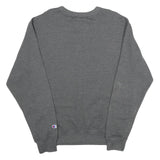 CHAMPION Mens Grey Cotton Blend Crew Neck M Logo Sweatshirt Pullover