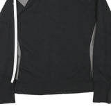 FILA Womens Black & Grey Track Jacket L Polyester Blend Zip Sportswear