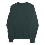 REPLAY Mens Green Jumper Plain Crew Neck Basic Knit M Casual Everyday Cotton