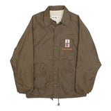 KING LOUIE Mens Brown Button Jacket S Polyester Plain Workwear Coat