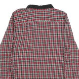 LEVI'S Mens Red Black Check Shirt L Cotton Long Sleeve Button Collar Casual