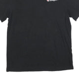 CHAMPION Mens Black Graphic T-Shirt L Short Sleeve Crew Neck Logo Print