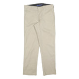 DICKIES Mens Regular Fit Beige Cotton Blend Trousers W31 L30 Workwear Zip