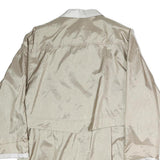 GEORGIA FORDI Womens Beige Jacket L Polyester Zip Plain Practical Lightweight