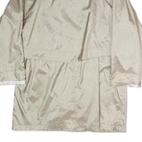 GEORGIA FORDI Womens Beige Jacket L Polyester Zip Plain Practical Lightweight