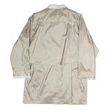 GEORGIA FORDI Womens Beige Jacket L Polyester Zip Plain Practical Lightweight