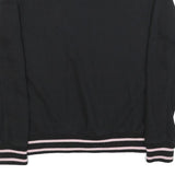 FILA Womens Black Cotton Blend Crew Neck S Logo Sweatshirt Pullover Casual