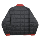 Mens Black & Red Quilted Jacket XL Zip Bomber Style Casual Outerwear